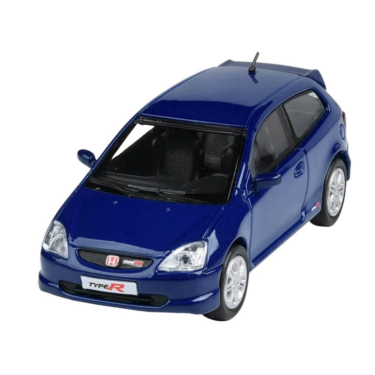 2001 Honda Civic Type R EP3 Vivid Blue Pearl Metallic 1/64 Diecast