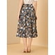 thumbnail image 5 of Falda Estampado de Girasol Allegra K Gasa para Mujer Amarillo Negro XS, 5 of 6