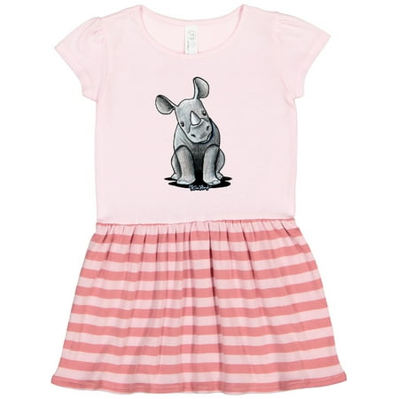 

Inktastic Curious Rhinos Gift Toddler Girl Dress