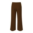 thumbnail image 5 of Girls Corduroy Pants Wide Leg Design with Pockets Vintage Baggy Pants High Waist Casual Pants for Girls Brown Pants for Girls Kids Preppy Clothes 7-8 Years, 5 of 8