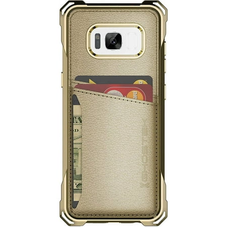 Ghostek Exec Card Holder Wallet Phone Case Designed for Galaxy S8 2017 (5.8 Inch) - (Gold)