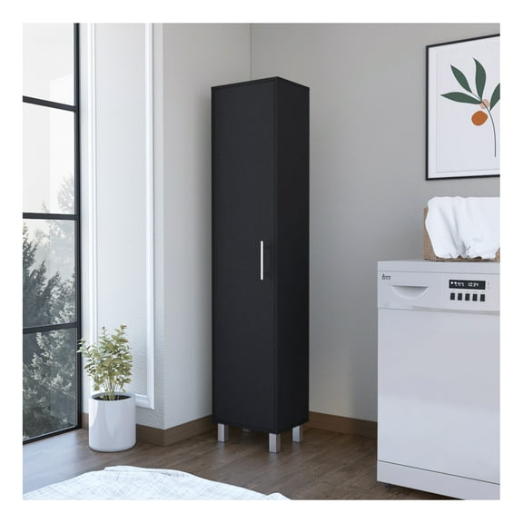 Cabinet Buccan Storage, Garage, Black Standard   Black   Kitchen   Shelves Included   Modern   Engineered Wood