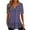 Blue, variant on Lolmot Summer Button Down Shirts for Women,Women Casual Loose Shirts V-Neck Short Sleeve Fashion Dot Print Oversized T-Shirts Tunic Tops