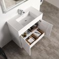 thumbnail image 3 of Blossom Capri 36" Freestanding Vanity in Glossy White | Acrylic Sink | LED Wood Cabinet | Soft-Close Storage, 3 of 10