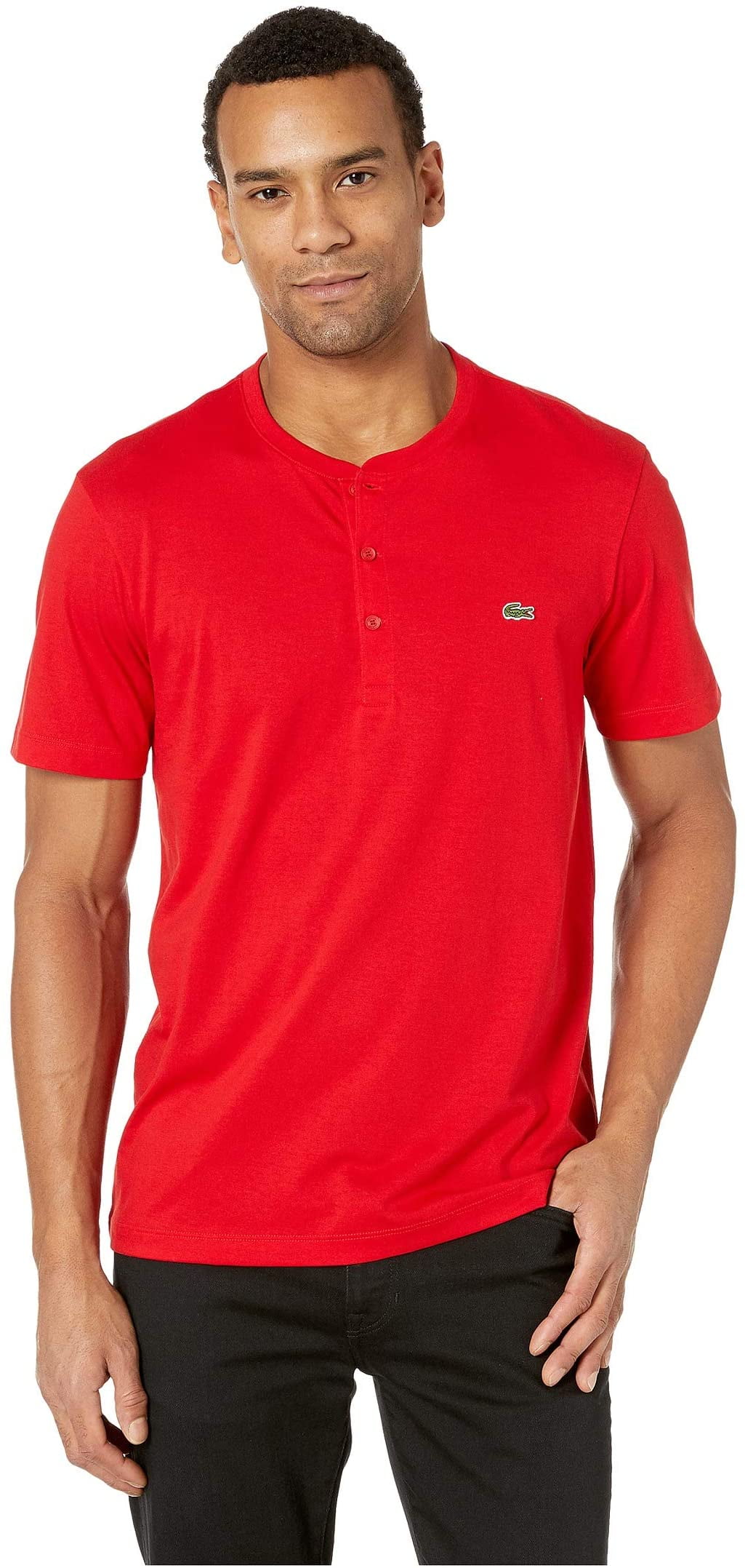 Футболка лакост мужская красная Classic Fit fr6