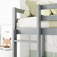 thumbnail image 6 of Miekor Furniture Twin Loft Wood Bed With Under-Bed, Built-In Desk, A Storage Cabinet Of 2 Drawers, Guardrails, Ladder, Grey 93786, 6 of 12