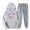 Gray, variant on USSUMA Sweatsuits Women 2 Piece Outfit Hoodies Womens Long Sleeved Pullover Sweatpant Outfits Pocket Drawstring Print Tracksuit Elastic Waist Leisure Jogger Sets Plus Size Weekend Fall Suit