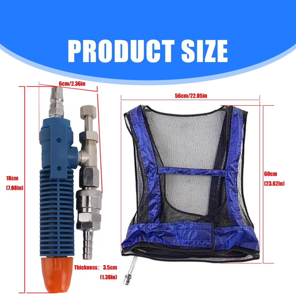 Jesscasday Vortexes Tube Air Conditioner Waistcoat Vest Air Air Compressed Cooling Vest