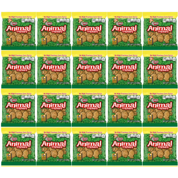 Keebler Animal Cracker Cookies 1 oz Bags, Pack of 20, Bundled By Shoppyway