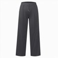 thumbnail image 5 of kpoplk Girls' Wide Leg Pants with Pockets Kids High Waist Casual Sweatpants Loose Comfy Lounge Joggers 5-14 Years(Dark Gray,4-5Y), 5 of 5