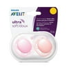 Philips Avent Ultra Soft BPA Free FlexiFit Shield for Fewer Skin Marks and Less Irritation Pacifier, 2 Count Pink/Peach 6-18m SCF212/23