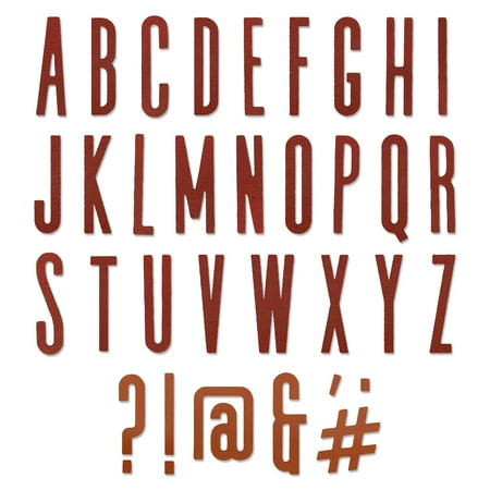 UPC: 0630454258889 | Sizzix Thinlits Die Set 65PK Alphanumeric Classic Upper by Tim Holtz