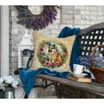 thumbnail image 4 of Norwegian Buhund and Flowers Fabric Decorative Pillow 18 in x 18 in, 4 of 5