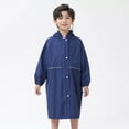 thumbnail image 6 of Cethrio Girls Boys Rain Jackets, Lightweight Waterproof Zip up Hooded Kids Raincoats Navy Size 6-7 T, 6 of 9