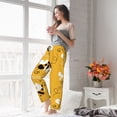 thumbnail image 6 of Picia Cute Bee Butterfly Yelllow Womens Soft Woven Cotton Elastic Waistband Sleep Pajama Pant Lounge Sleep Pant With Pockets And Drawstring-Small, 6 of 9