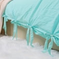 thumbnail image 4 of PiccoCasa Washed Cotton Duvet Cover Set of 3 with 2 Pillowcases, Queen Cyan, 4 of 7