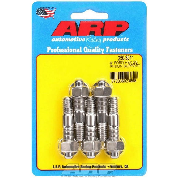 ARP Pinion Support Stud Kit Hex Nuts Polished Ford 9 Inch P/N 250-3011
