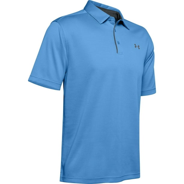 Under Armour Men's UA Tech Golf Polo Tee Loose-Fit Team T-Shirt, Carolina Blue, XS -