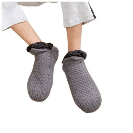 

Stockings For Womens Indoor Floor Non-Slip Thermal Woven And Velvet Indoor Slippers Thermal Slipper For Christmas Stockings