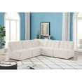 thumbnail image 3 of Meridian Furniture Relax Cream Velvet Modular Sectional, 3 of 11