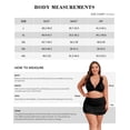 thumbnail image 6 of Jusfitsu Plus Size Bikini Sets for Women V Neck High Waisted Bathing Suits Tummy Control Swimsuits 3 Piece Swimwear, 6 of 6