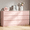 Pink-(55.1"D x 19.6"W x 27.5"H), variant on Ktaxon 6 Drawer Double Dresser Wood Dresser Storage Cabinet Drawer Organizer Chest Of Drawers, White