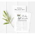 thumbnail image 2 of Inkdotpot Floral Raccoon Baby Shower Game Set Of 50 BabyAlphabetABCGame Gender Neutral Party Supplies, 2 of 6