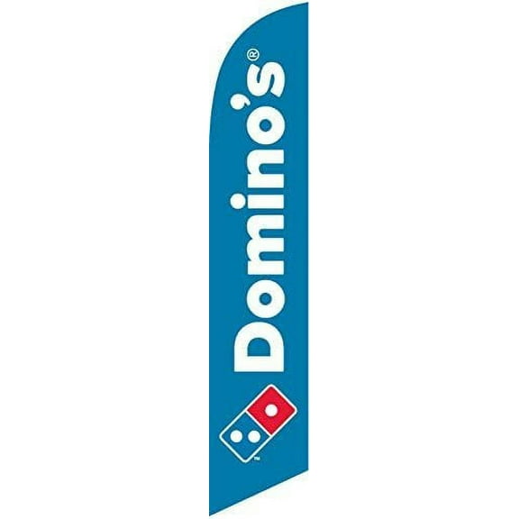 New Domino's Pizza 15ft Feather Banner Swooper Flag - REPLACEMENT FLAG