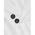 thumbnail image 2 of COOFANDY Men's Shawl Collar Pullover Sweater Slim Fit Casual Button Cable Knit Sweaters, 2 of 10
