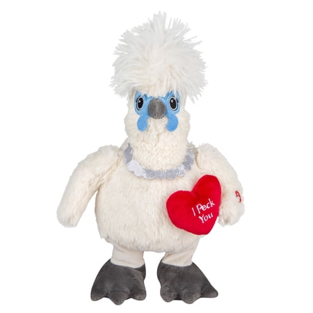 Valentine's Day Animated Lil Side Stepper Silkie Chicken, 12.6 in, by Way To Celebrate