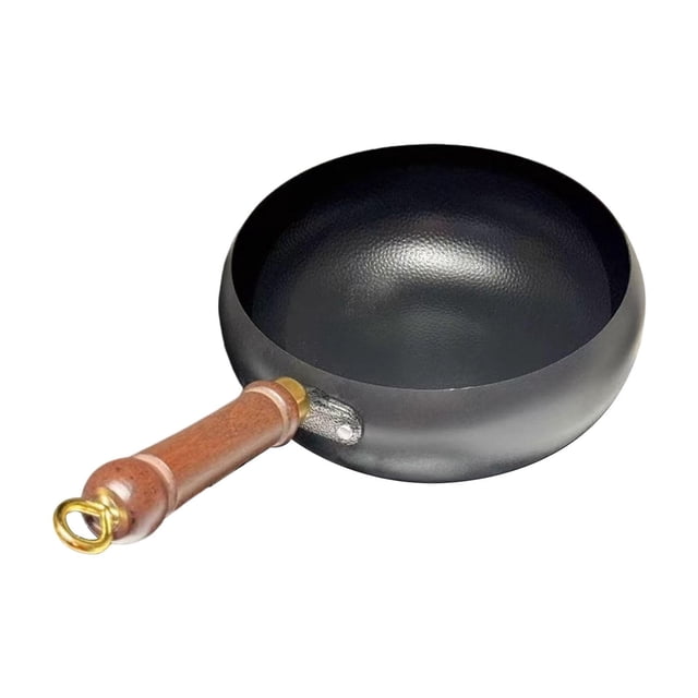 Wok Antiadherente Sin Mango de Madera Recubierto, Olla para Cocinar para Camping, Hotel Y Hogar