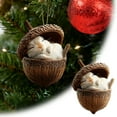 thumbnail image 2 of 1Pcs Forest Animal Acorn Ornaments, 2D Flat Acrylic Christmas Tree Hanging Decorations, Rustic Nature-Themed Woodland Pendant for Xmas Tree Home Party Decor, 2 of 6