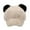Khaki, variant on Fleece Flat Cap Plush Cozy Adjustable Hat with Panda Ear Trendy Baseball Hat