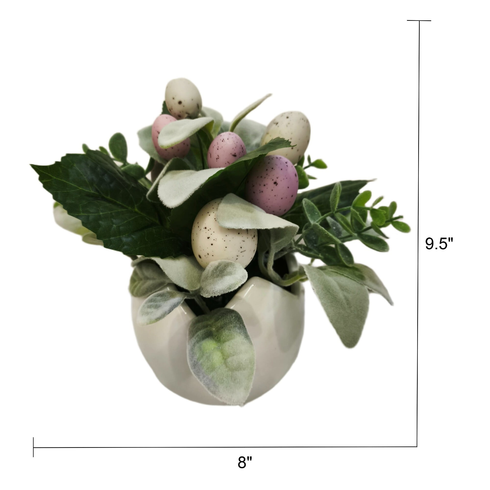Easter Artificial Plant in White Egg Pot, 8 in, by Way To Celebrate