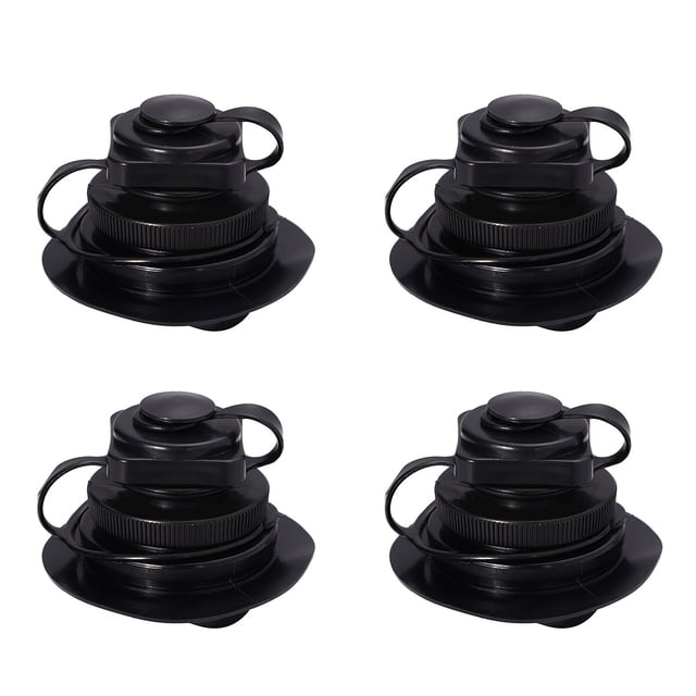 KAKOWELY 4pcs PVC Boston Boat Air Anti-leak Inflation Pump Hose Adapter for Inflatable Boats Kayak Airbed Canoe Pool Raft Rubber Dinghy (Black),2.36X"X2.36"X1.65"