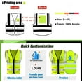 thumbnail image 3 of High Visibility Reflective Safety Vest Customize Logo With 5 Pockets Protective Workwear Outdoor Work Vest, 3 of 13