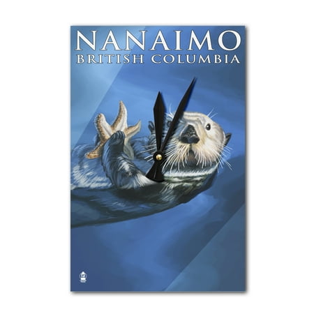 Nanaimo, BC, Otter - Lantern Press Poster (Acrylic Wall Clock) - Walmart.com