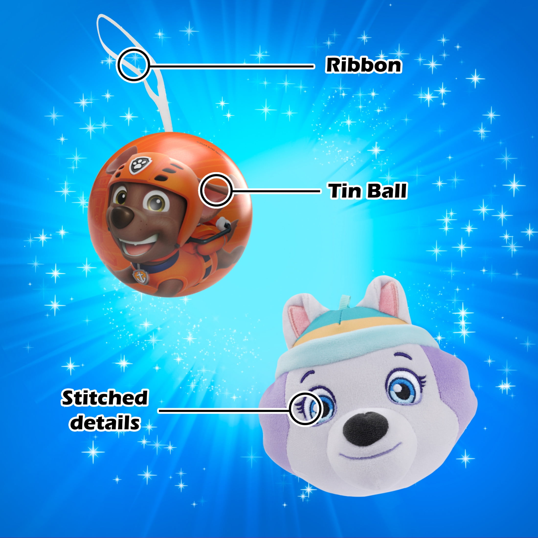 PAW Patrol Plush MiraBall, Blind Box Surprise Plushies -  Mighty Pups Toy, Cute Stuffed Animal - Great for Gifts & Party Favors, Aged 3+ (4-Pack)