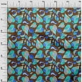 thumbnail image 3 of oneOone Viscose Chiffon Brown Fabric Abstract Floral Sewing Material Print Fabric By The Yard 42 Inch Wide, 3 of 6