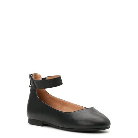 

Wonder Nation Little and Big Girl Ballet Flats with Ankle Strap Sizes 13-5