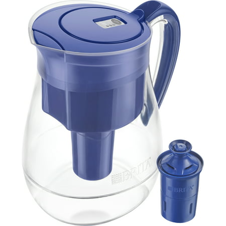 Brita Large 10 Cup Water Filter Pitcher with 1 Longlast Filter, Reduces Lead, BPA Free Monterey,