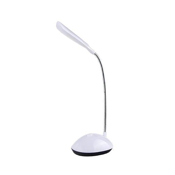 HIBIBUD Rotating LED Desk Light Small LED Table Lamp for Dorm,Study,Office,Bedroom (White)