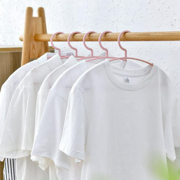 10pcs Nonslip Wide Shoulder Plastic Clothes Hangers, Adults
