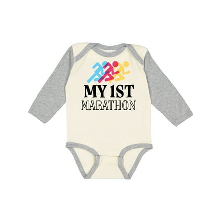 

Inktastic My 1st Marathon Race Gift Baby Boy or Baby Girl Long Sleeve Bodysuit