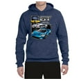 thumbnail image 2 of Ford GT American Horse Power Mustang | Mens Cars and Trucks Hooded Sweatshirt Graphic Hoodie, Vintage Heather Navy, X-Large, 2 of 4