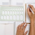 thumbnail image 4 of KAKOWELY 4pcs Geometric Stencils For Drawing Circle And Oval Templates Plastic Circle Ruler For Drafting Drawing Tools For Artists,7.68X"X3.94"X0.08", 4 of 5