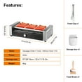 thumbnail image 2 of 5-Roller Hot Dog Cooker 850W, Double Temp Control Stainless Steel Grill for 12 Dogs, Catering Equipment for Festivals and Fairgrounds, 2 of 9