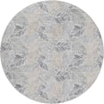 thumbnail image 2 of Addison Rugs Dream Shag Premium Machine Washable Transitional Leaves Fog Round Rug, 8' x 8', 2 of 8