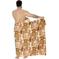 thumbnail image 3 of HAPPY BAY Men's Pareo Standard Surfing Sarong Full Beach Wrap One Size Brown, Tropical Summer Vacation Party, 3 of 4