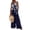#01Dark Blue, variant on Women's Summer Boho Casual Jumpsuits Wide Leg Overalls Floral Print Baggy Rompers with Pockets Blue XL